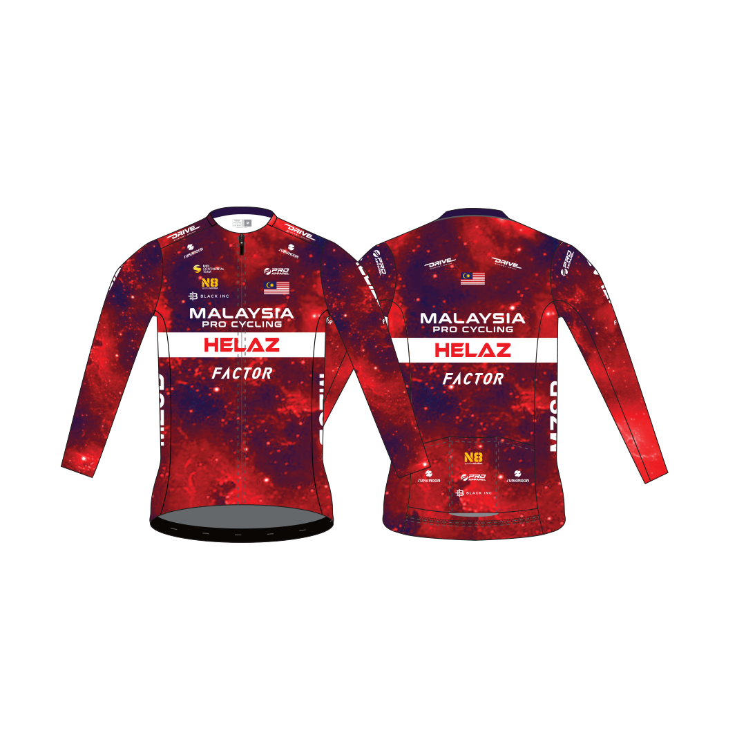 MALAYSIA PRO CYCLING – RED HORIZON REPLICA JERSEY S26 (LONG SLEEVE)