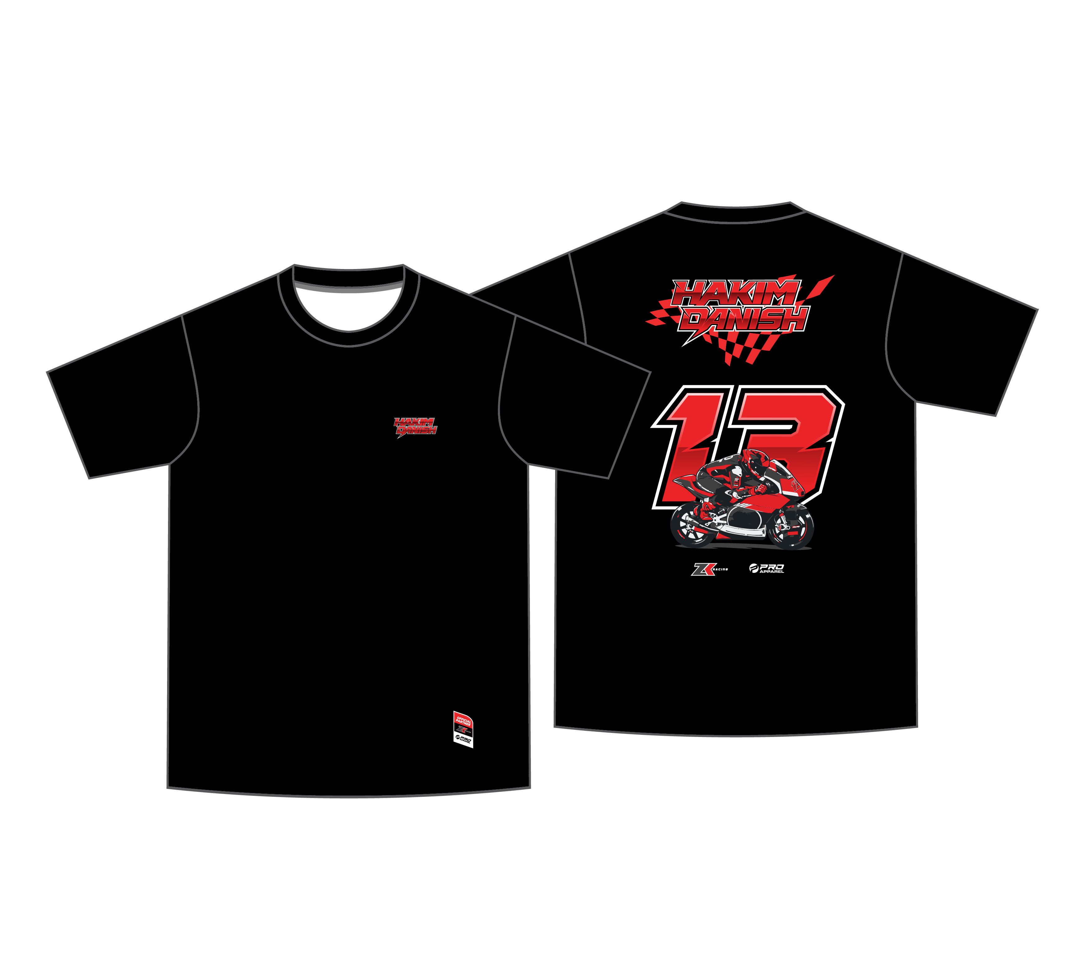 COTTON TEE ZK RACING FANS SERIES  - HAKIM DANISH 13