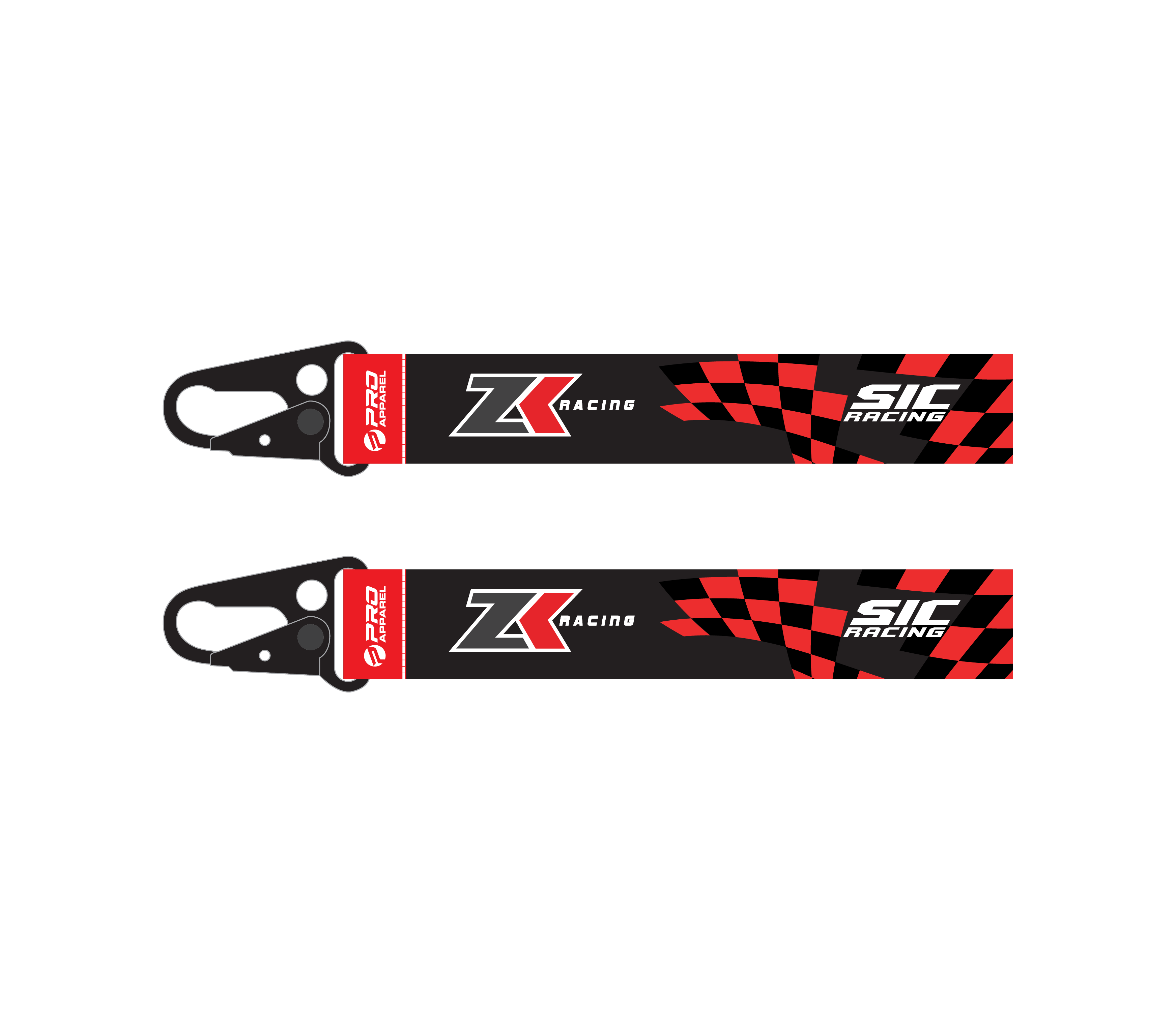 KEYCHAIN CARABINER ZK RACING OFFICIAL MERCHANDISE -BLACK