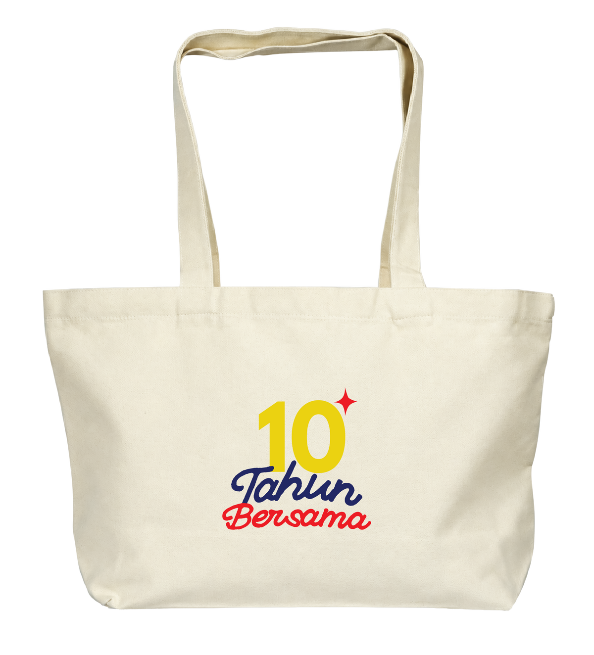10 TAHUN -TOTE BAG (WHITE)